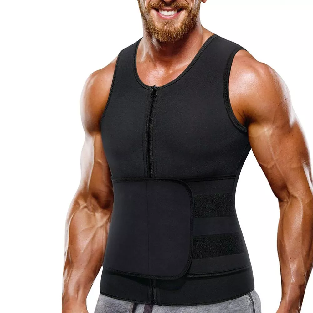Chaleco de sauna de sudor para home para adestrador de cintura