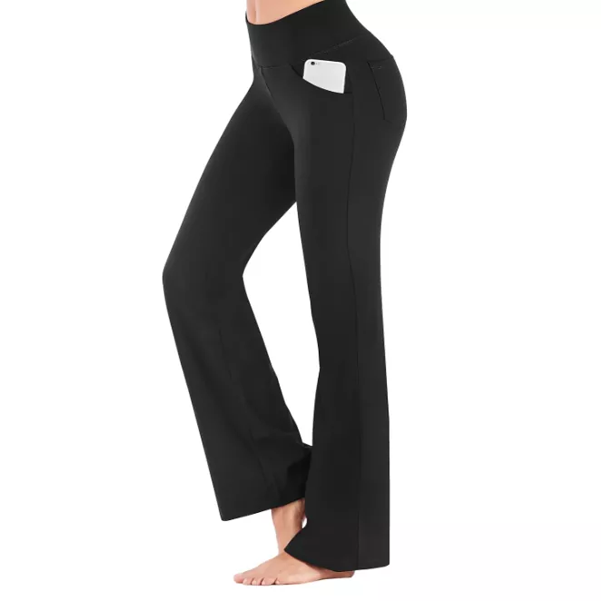 Pantalóns de ioga de cintura alta suaves para mulleres