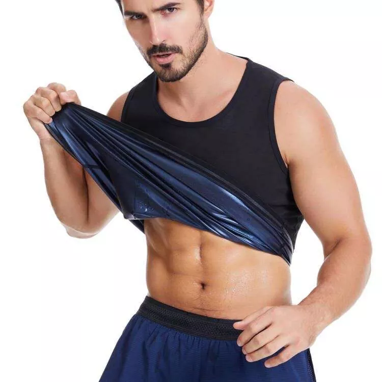Camiseta de tirantes de sauna de adestramento para homes